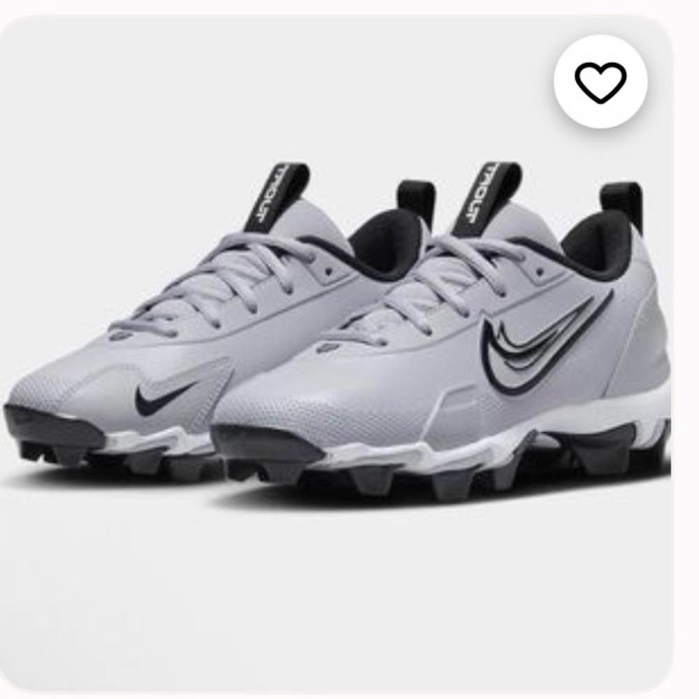 LIKE NEW! EUC Nike Force Trout White and Black Athletic Baseball Cleats. Sz4Y